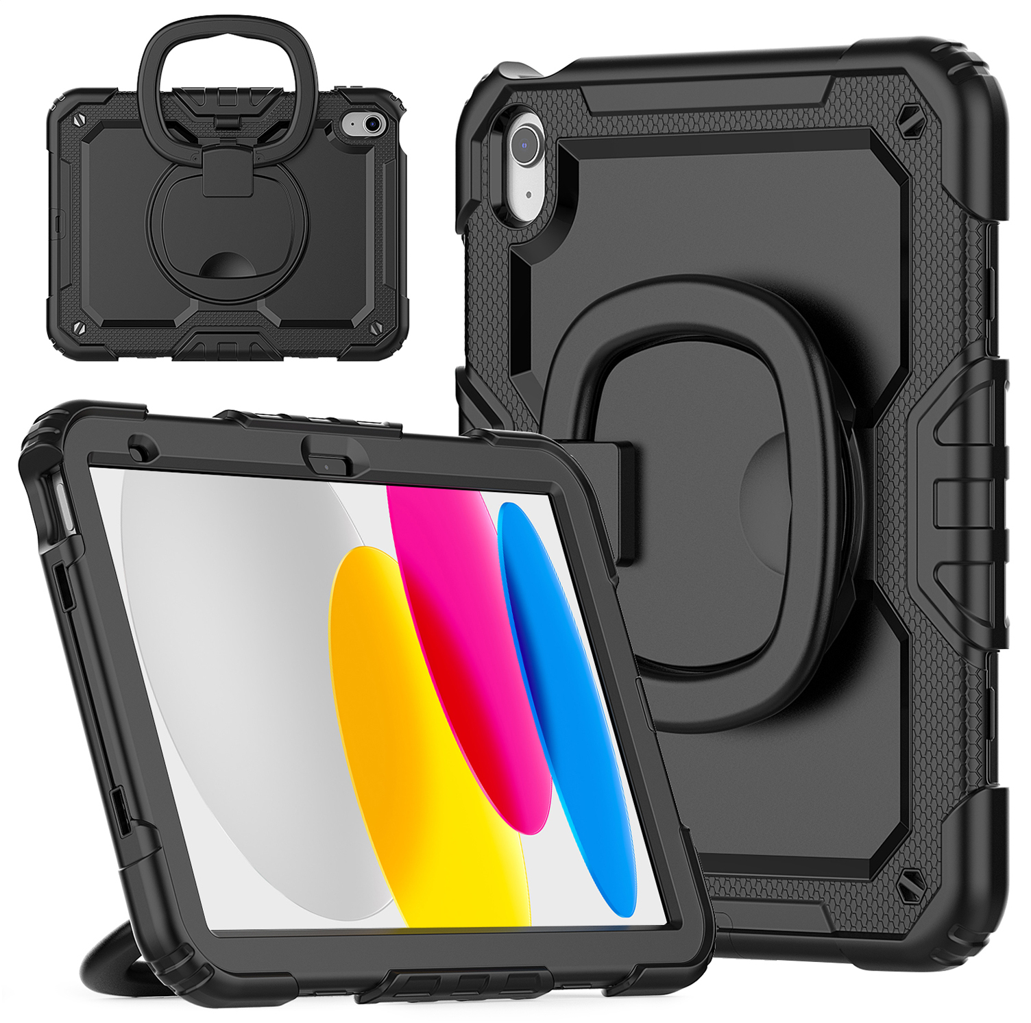 Mobilize Rotating Defender Case Stand Function for Apple iPad 10.9 (2022)/iPad 11 (2025) Black - Afbeelding 2
