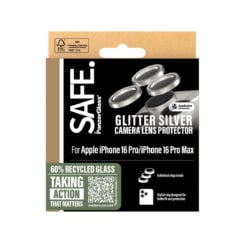 PanzerGlass SAFE. by ® Camera Lens Protector Glitter Silver iPhone 16 Pro | 16 Pro Max Doorzichtige schermbeschermer Apple 1 stuk(s) - Afbeelding 4