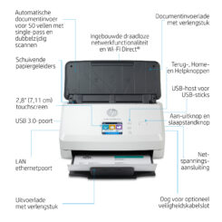 HP ScanJet Pro N4000 snw1 Paginascanner 600 x 600 DPI A4 Zwart, Wit - Afbeelding 5