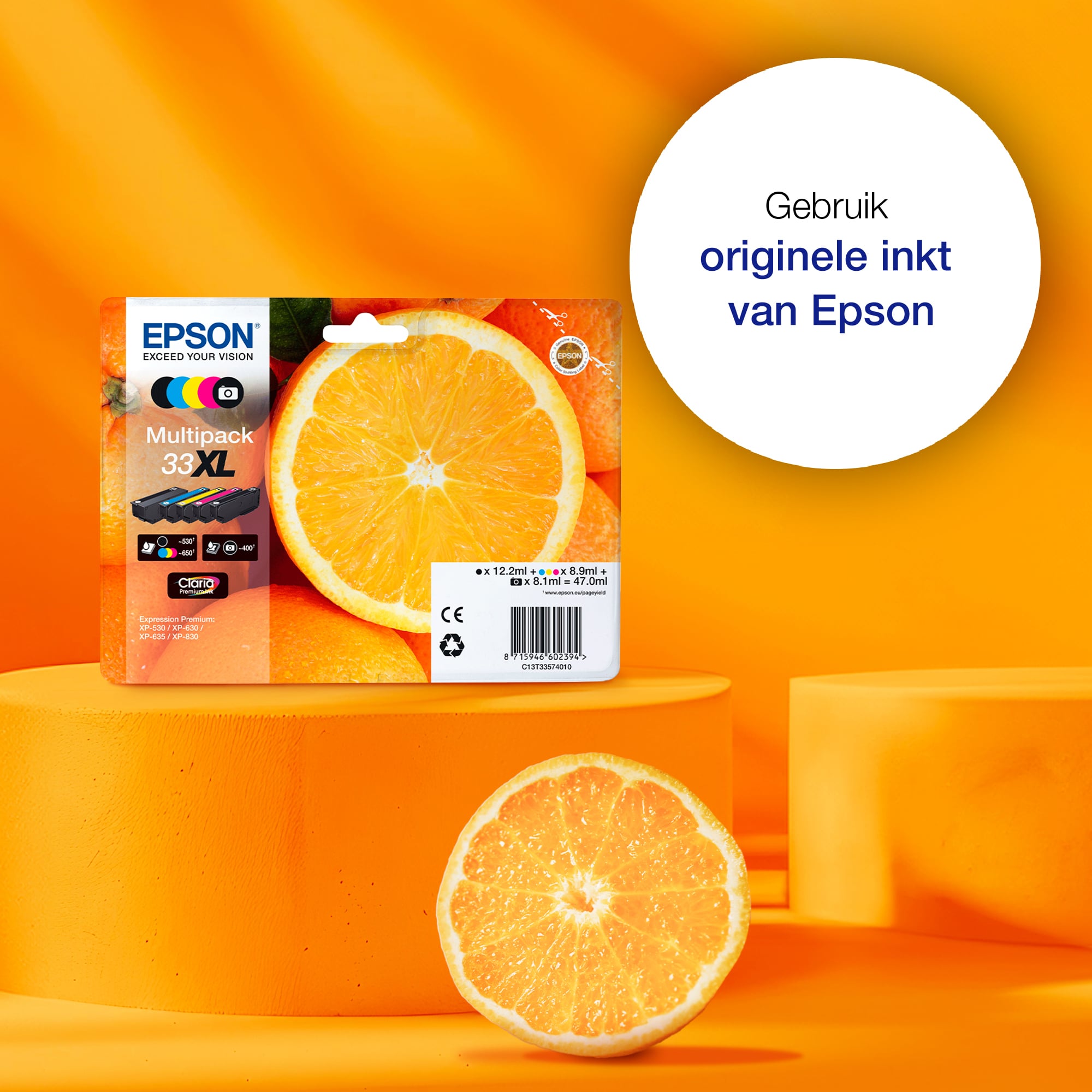 Epson Oranges 33 Sinaasappelen Claria Premium afzonderlijke cyaan inkt - Afbeelding 3