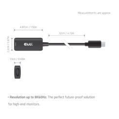 CLUB3D USB-C® naar HDMI™ 2.1-adapter 8K60Hz - Afbeelding 4
