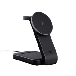 Trust Viro 3-in-1 Draadloze Magnetische Oplaadstandaard – Draadloze oplader standaard – Geschikt voor iPhone Apple Watch en AirPods – Zwart