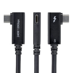 StarTech.com 80cm Haakse Thunderbolt 5 Kabel, 80Gbps/Tot 120Gbps, 240W PD, 8K 60Hz, Gecertificeerde Thunderbolt Kabel, Compatibel met Thunderbolt 4/USB4/USB-C - Afbeelding 4