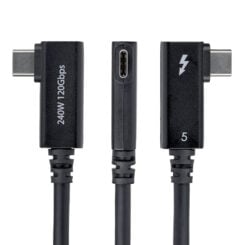 StarTech.com 80cm Haakse Thunderbolt 5 Kabel, 80Gbps/Tot 120Gbps, 240W PD, 8K 60Hz, Gecertificeerde Thunderbolt Kabel, Compatibel met Thunderbolt 4/USB4/USB-C - Afbeelding 4
