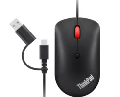 Lenovo 4Y51D20850 muis Kantoor Ambidextrous USB Type-C Optisch 2400 DPI