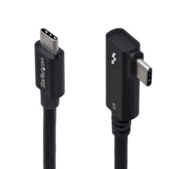 StarTech.com 80cm Haakse Thunderbolt 5 Kabel, 80Gbps/Tot 120Gbps, 240W PD, 8K 60Hz, Gecertificeerde Thunderbolt Kabel, Compatibel met Thunderbolt 4/USB4/USB-C