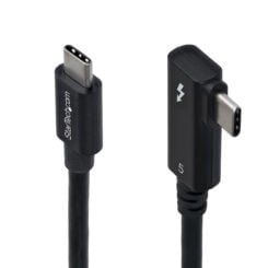 StarTech.com 80cm Haakse Thunderbolt 5 Kabel, 80Gbps/Tot 120Gbps, 240W PD, 8K 60Hz, Gecertificeerde Thunderbolt Kabel, Compatibel met Thunderbolt 4/USB4/USB-C