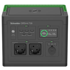 APC SE OffGrid Portable Power Station 730 - Li-Ion accu, LCD, 2x stopcontact, 3x USB-A, 2x USB-C, 3x 12V, draadloze lader - Afbeelding 2