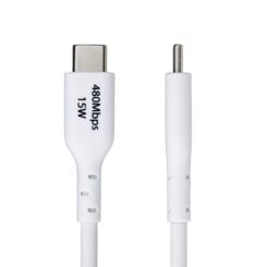 StarTech.com 2m USB-A naar USB-C Laadkabel, Charge & Sync, 3A, USB 2.0, TPE Mantel - Witte USB Oplaadkabel - Afbeelding 4