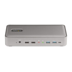 StarTech.com Dual-Laptop USB-C KVM Docking Station, Dual Monitor 4K 60Hz DisplayPort Dock, 5-Port USB Hub, GbE, 90W/45W Power Delivery voor Twee Laptops, Windows/Mac, Dual Host KVM Dock - Afbeelding 5