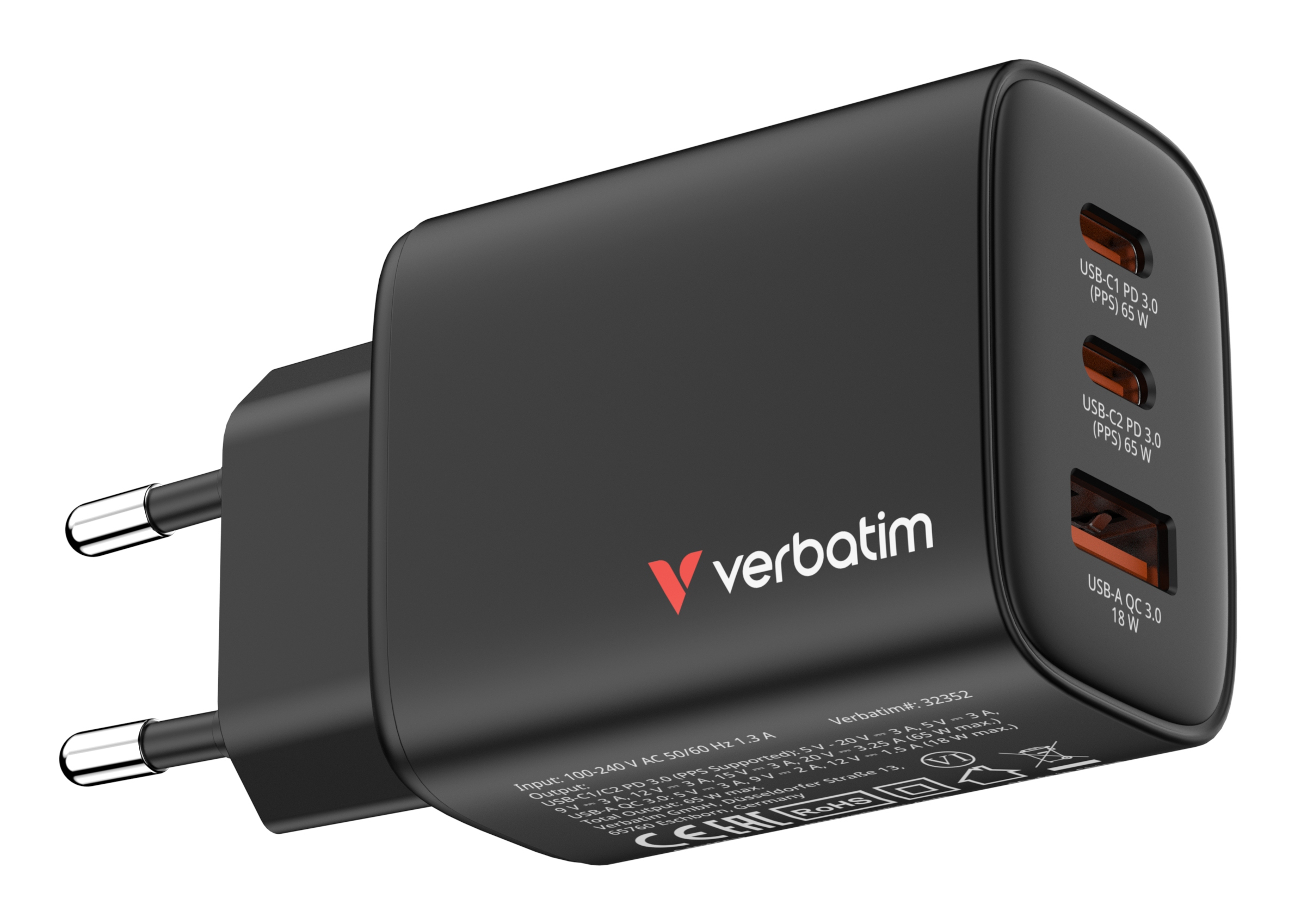 Verbatim 32352 oplader voor mobiele apparatuur Universeel Zwart AC Snel opladen Binnen - Afbeelding 3