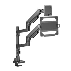 ACT Monitorarm 49" met laptophouder office premium, gasveer, paalbevestiging, 1 scherm - Afbeelding 4