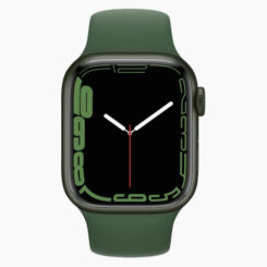 Forza Refurbished Apple Watch Series 7 45 mm Aluminium groen 4g met groen sportbandje - Licht gebruikt