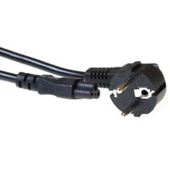 ACT Netsnoer CEE 7/7 male (haaks) - C5 zwart 5 m