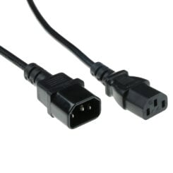 ACT Netsnoer C13 - C14 zwart 0,9 m