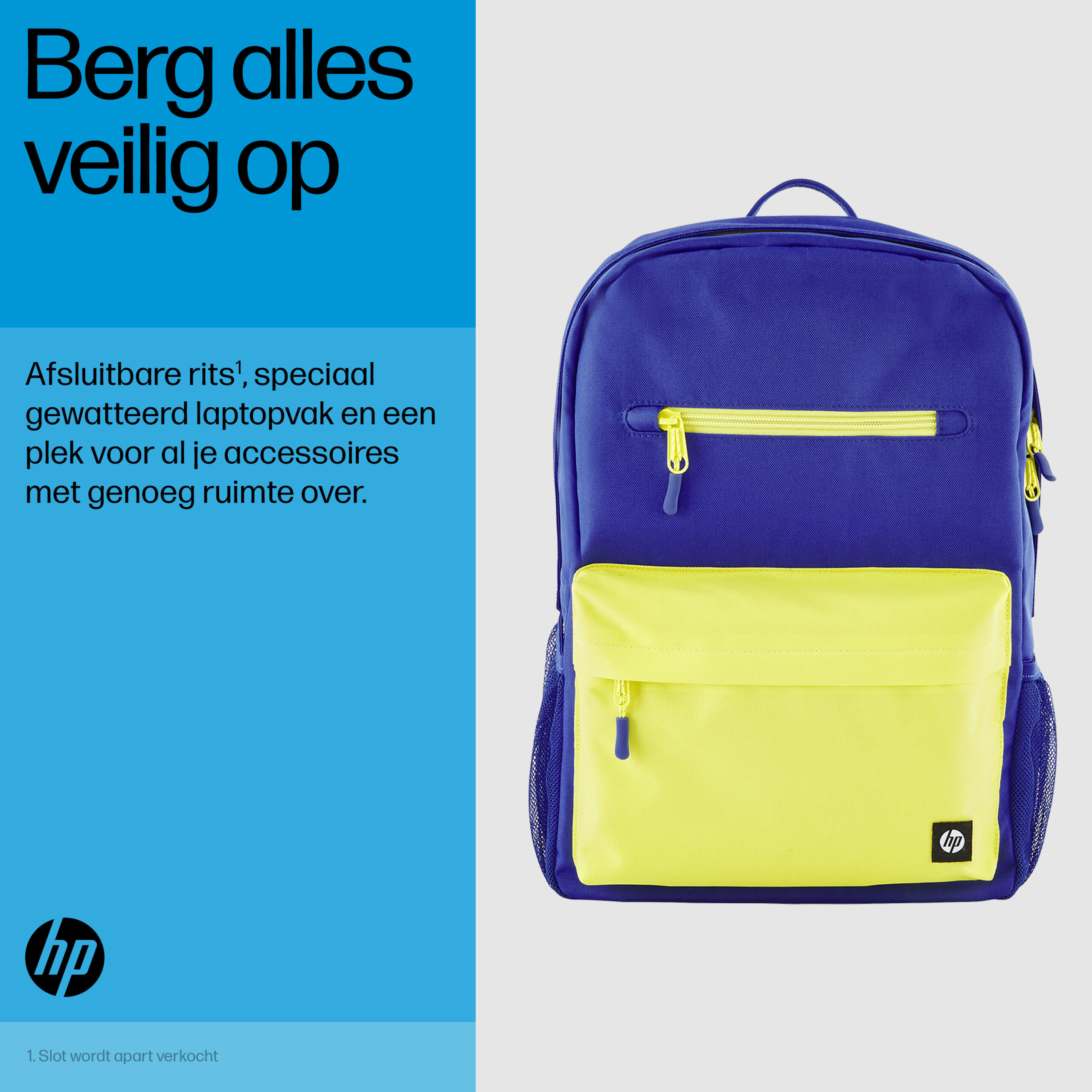 HP Campus Backpack, blauw - Afbeelding 6