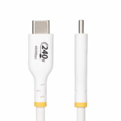 StarTech.com 4m USB-C Laadkabel, Charge & Sync, 240W (5A) PD EPR, USB 2.0, Laptop Type C Laadkabel, USB-IF Gecertificeerd, TPE Mantel - Witte USB-C Oplaadkabel - Afbeelding 4