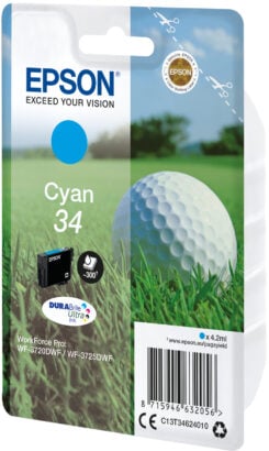 Epson Golf ball 34 Golfbal DURABrite Ultra afzonderlijke cyaan inkt - Afbeelding 6