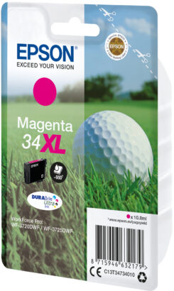 Epson Golf ball 34XL Golfbal DURABrite Ultra afzonderlijke magenta inkt - Afbeelding 3