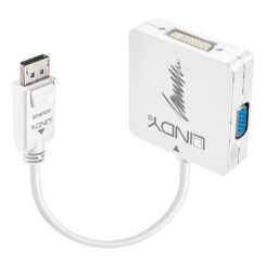 Lindy 41028 video kabel adapter DisplayPort DVI-D + VGA (D-Sub) + HDMI Zwart - Afbeelding 2