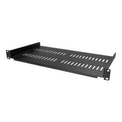 StarTech.com 1U Server Rack Schap - Universele Geventileerde Rack Mount Cantilever Shelf voor 19" Netwerk Kast & Apparatuur - Heavy Duty Staal - Capaciteit 20kg - Diepte 25cm (10") - Zwart - Afbeelding 3