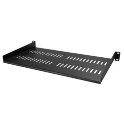 StarTech.com 1U Server Rack Schap - Universele Geventileerde Rack Mount Cantilever Shelf voor 19" Netwerk Kast & Apparatuur - Heavy Duty Staal - Capaciteit 20kg - Diepte 25cm (10") - Zwart