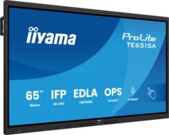 iiyama TE6515A-B2AG beeldkrant Kiosk-ontwerp 163,8 cm (64.5") Wifi 550 cd/m² 4K Ultra HD Zwart Touchscreen Type processor Android 24/7