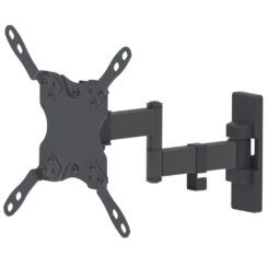 Manhattan Wandbeugel voor TV’s en monitoren (Volledig Verstelbaar), voor schermen 13–42", VESA-compatibiliteit: van 75x75 tot 200x200 mm (controleer de afmetingen van de vier montagegaten aan de achterzijde), max 20 kg, zwart