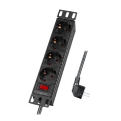 LogiLink PDU4B01 energiedistributie 4 AC-uitgang(en) 1U Zwart - Afbeelding 3