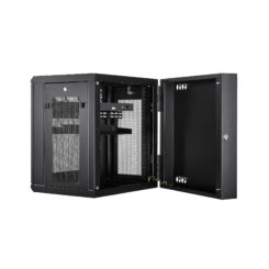 StarTech.com 4 Post 12U Wandmonteerbare Netwerkkast met 1U Schap, 19" Scharnierende Patchkast voor Data/AV/Electronica/Computer Apparatuur, Veelzijdig Geventileerd Server Rack, Vergrendelbaar - Afbeelding 6