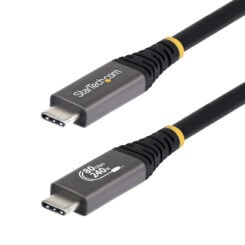 StarTech.com 1m USB4 Kabel, 80Gbps, USB-IF Gecertificeerde USB-C Kabel, 240W PD, 8K 120Hz/4K 240Hz, DP2.1, DP80, Thunderbolt 4 Compatibel, USB Type-C Kabel