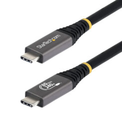 StarTech.com 1,5m USB4 Kabel, 80Gbps, USB-IF Gecertificeerde USB-C Kabel, 240W PD, 8K 120Hz/4K 240Hz, DP2.1, DP80, Thunderbolt 4 Compatibel, USB Type-C Kabel - Afbeelding 2