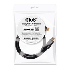 CLUB3D DisplayPort 1.4 HBR3 Cable 1meter Male/Male 8K60Hz - Afbeelding 6