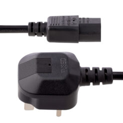 StarTech.com 3m UK Computer Stroomkabel, 18AWG, BS 1363 naar C13, 10A 250V, Zwart, AC Vervangkabel, Kettle Lead / UK Voedingskabel, PC Power Supply Kabel, TV/Monitor Electriciteitssnoer - Afbeelding 4