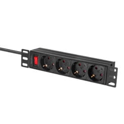LogiLink PDU4B01 energiedistributie 4 AC-uitgang(en) 1U Zwart - Afbeelding 4