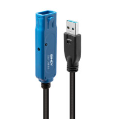 Lindy 43229 USB-kabel USB 3.2 Gen 1 (3.1 Gen 1) 15 m USB A 5 Gbit/s Zwart