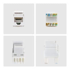 StarTech.com Cat6 Keystone Jack, 24 Stuks, RJ45 Ethernet Keystone Jacks, UTP Cat6 Ethernet Jack voor Wandcontactdoos, 180 Graden, 110 Punch Down, Wit - Afbeelding 6