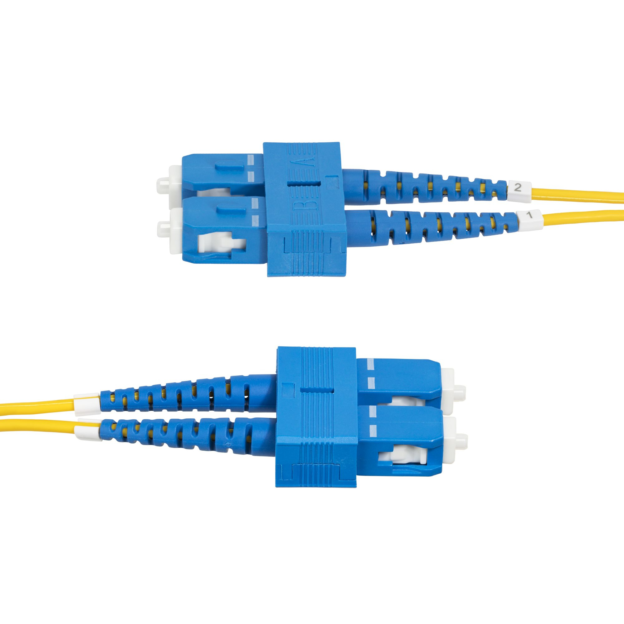 StarTech.com 2m SC naar SC (UPC) OS2 Single Mode Duplex Glasvezel Kabel, 9/125µm, Laser Optimized, 40G/100G, Flexibel Buigen, Low Insertion Loss, LSZH Fiber Patchkabel - Afbeelding 4