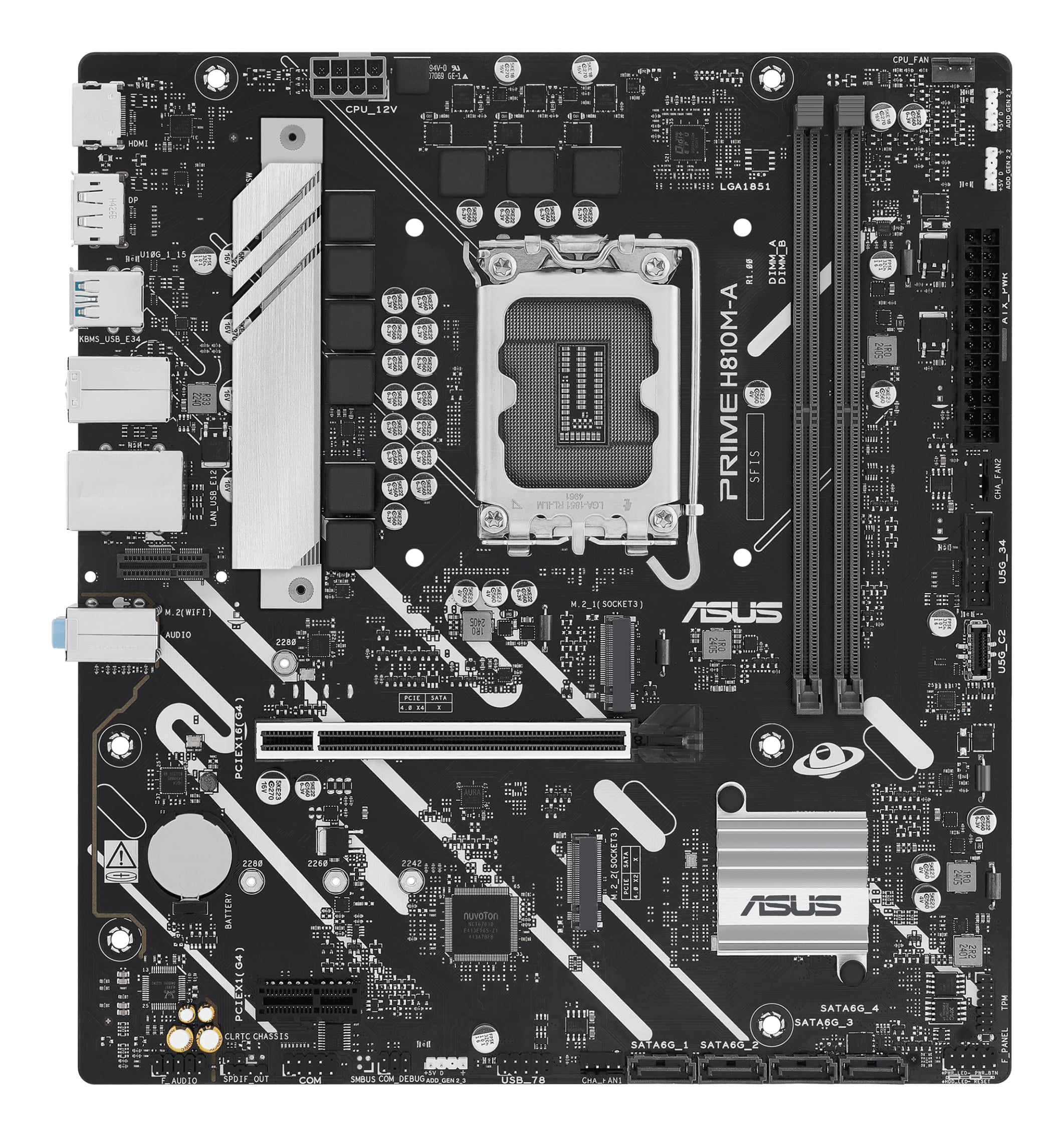 ASUS PRIME H810M-A-CSM Intel H810 LGA 1851 (Socket V1) micro ATX - Afbeelding 3