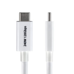StarTech.com 50cm Thunderbolt 5 Kabel, 80Gbps/Tot 120Gbps, 240W PD, 8K 60Hz, Gecertificeerde Thunderbolt Kabel, Compatibel met Thunderbolt 4/USB4/USB-C, Wit - Afbeelding 3
