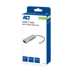 ACT USB-C hub 3.0, 3x USB-A, Gigabit ethernet - Afbeelding 3