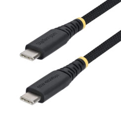 StarTech.com 15cm USB-C Laadkabel, 60W (3A) PD, Dual-Layer Gevlochten Nylon/TPE Mantel, Robuuste USB Type-C Oplaadkabel, USB 2.0 Fast Charge Kabel