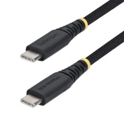 StarTech.com 30cm USB-C Laadkabel, 60W (3A) PD, Dual-Layer Gevlochten Nylon/TPE Mantel, Robuuste USB Type-C Oplaadkabel, USB 2.0 Fast Charge Kabel