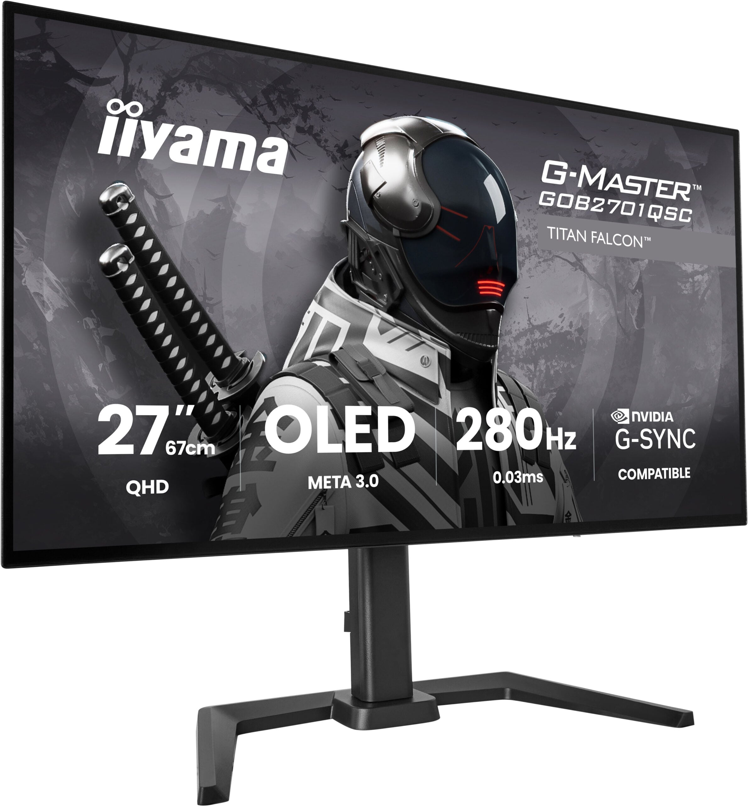 iiyama G-MASTER GOB2701QSC-B1 computer monitor 68,6 cm (27") 2560 x 1440 Pixels 2K Ultra HD OLED Zwart - Afbeelding 5