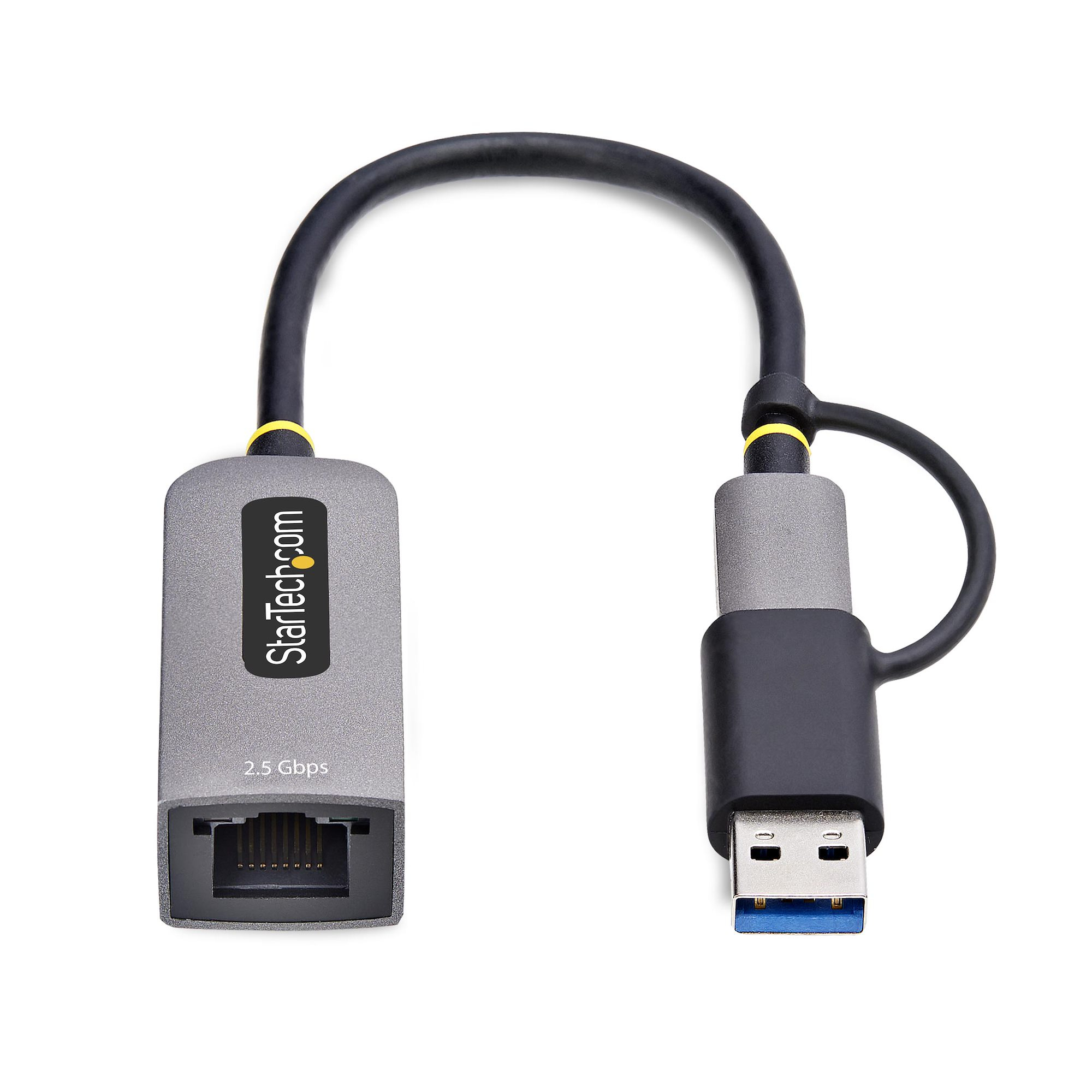 StarTech.com 2.5GbE USB-C naar Ethernet Adapter met USB-A Converter, NBASE-T NIC, USB 3.0 Type-C 2.5/1G Multi Speed Netwerk, Thunderbolt Compatibel, Windows & Mac - Afbeelding 5