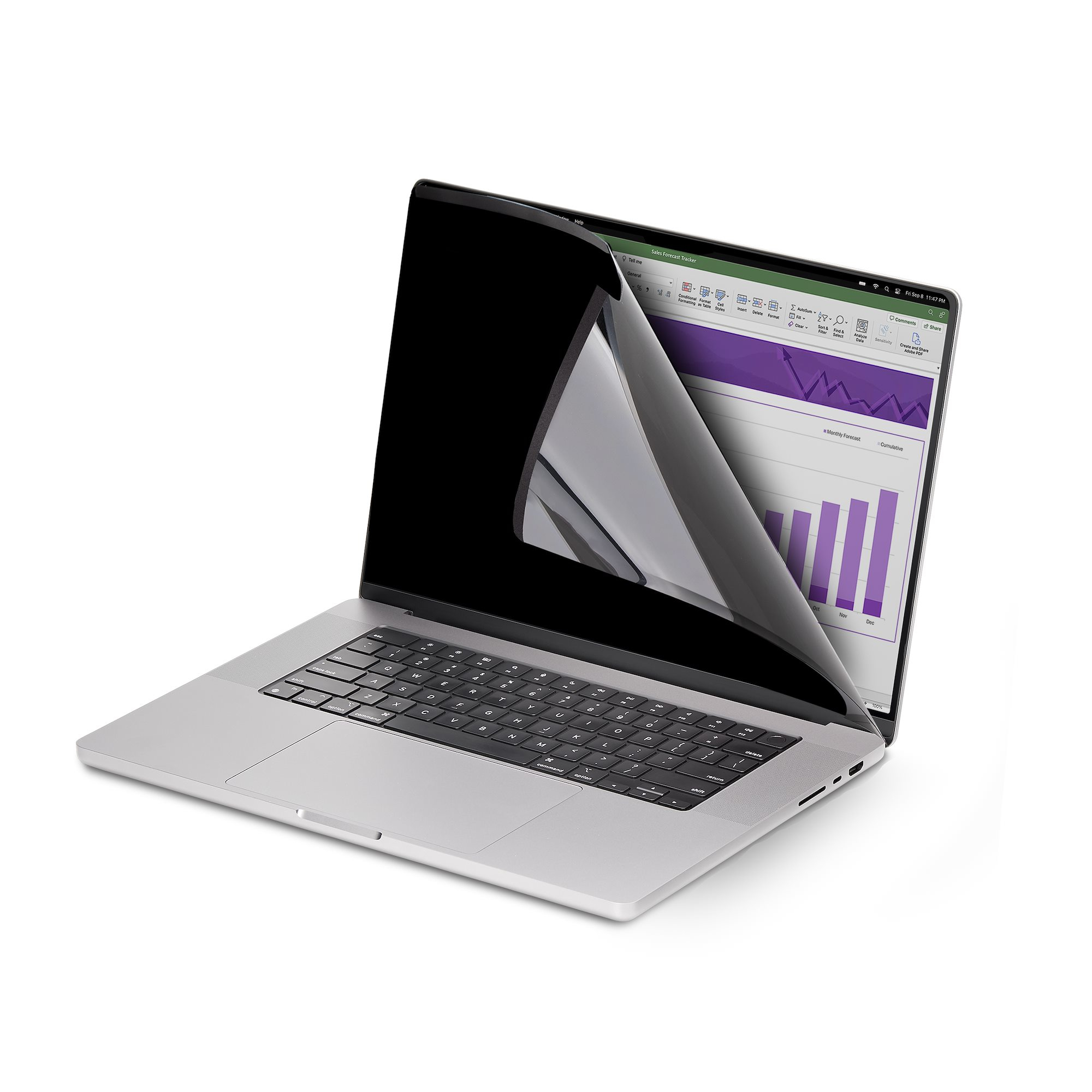 StarTech.com 16-inch MacBook Pro M1 M2 M3 M4 M5 Magnetische Laptop Privacy Filter, Blauw Licht Filter, Omkeerbaar, Anti-Reflectie Mat of Glanzend - Afbeelding 5