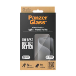 PanzerGlass ® Screen Protector iPhone 15 Pro Max | Ultra-Wide Fit w. EasyAligner Doorzichtige schermbeschermer Apple 1 stuk(s) - Afbeelding 4