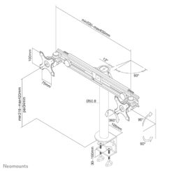 Neomounts FPMA-D700D Monitorarm 19-30" - Afbeelding 5