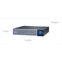 APC Easy UPS On-Line, 3 kVA, lithium-ion, rack/toren 2U, 230 V, 6 IEC C13- en 1 IEC C19-uitgangen, sleuf voor communicatiekaart, inclusief railset - Afbeelding 6