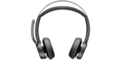 HP Poly Voyager Focus 2 Microsoft Teams Certified USB-C-C Headset +USB-C/A Adapter +Charging Stand
